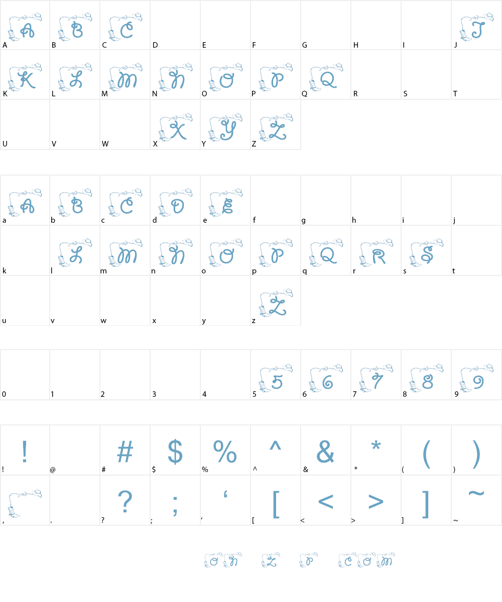LCR Cowboy's Rest Font Character